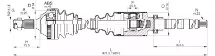 Вал OPEN PARTS DRS6266.00