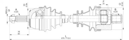 Вал OPEN PARTS DRS6269.00