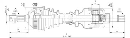 Вал OPEN PARTS DRS6272.00