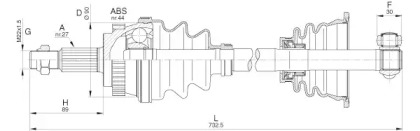 Вал OPEN PARTS DRS6278.00