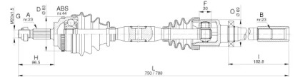 Вал OPEN PARTS DRS6287.00