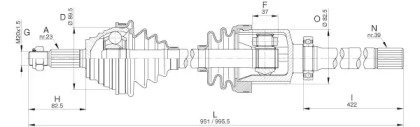 Вал OPEN PARTS DRS6294.00