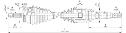 Вал OPEN PARTS DRS6303.00