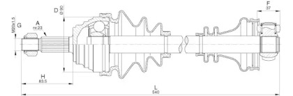 Вал OPEN PARTS DRS6306.00