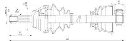 Вал OPEN PARTS DRS6310.00