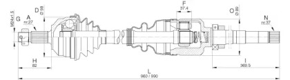 Вал OPEN PARTS DRS6311.00