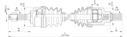 Вал OPEN PARTS DRS6313.00