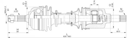 Вал OPEN PARTS DRS6315.00