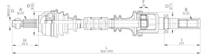 Вал OPEN PARTS DRS6319.00