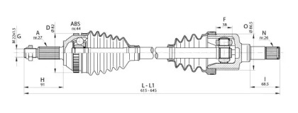 Вал OPEN PARTS DRS6323.00