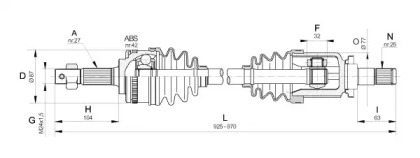 Вал OPEN PARTS DRS6326.00