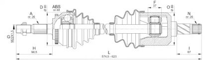 Вал OPEN PARTS DRS6327.00