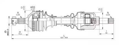 Вал OPEN PARTS DRS6329.00