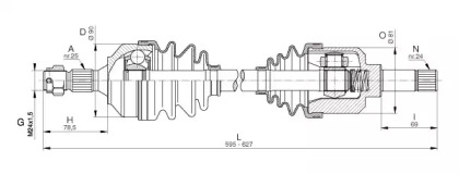 Вал OPEN PARTS DRS6334.00