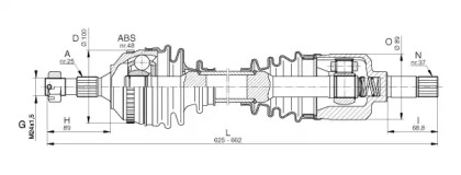 Вал OPEN PARTS DRS6335.00