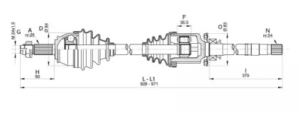 Вал OPEN PARTS DRS6341.00