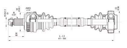 Вал OPEN PARTS DRS6347.00