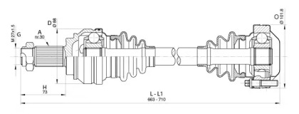 Вал OPEN PARTS DRS6348.00