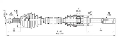 Вал OPEN PARTS DRS6353.00