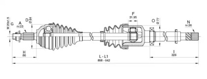 Вал OPEN PARTS DRS6355.00