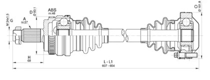 Вал OPEN PARTS DRS6356.00