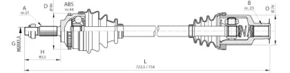 Вал OPEN PARTS DRS6364.00