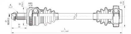 Вал OPEN PARTS DRS6365.00