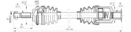 Вал OPEN PARTS DRS6371.00