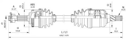 Вал OPEN PARTS DRS6377.00