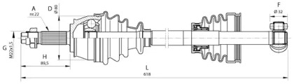 Вал OPEN PARTS DRS6379.00