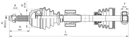 Вал OPEN PARTS DRS6380.00