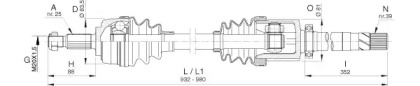 Вал OPEN PARTS DRS6389.00