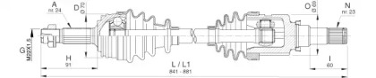 Вал OPEN PARTS DRS6393.00