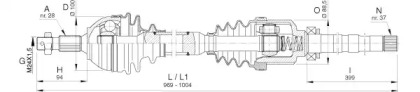 Вал OPEN PARTS DRS6398.00