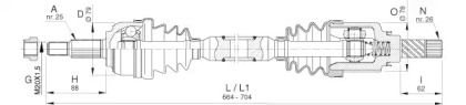 Вал OPEN PARTS DRS6400.00