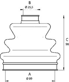 Комплект пылника, приводной вал OPEN PARTS SJK7196.00