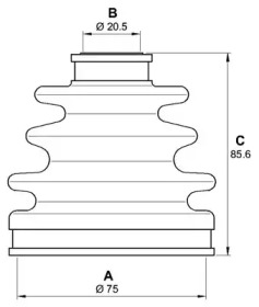 Комплект пыльника OPEN PARTS SJK7263.00