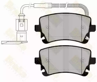 Комплект тормозных колодок, дисковый тормоз Brake ENGINEERING PA1571