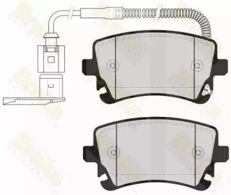 Комплект тормозных колодок, дисковый тормоз Brake ENGINEERING PA1585