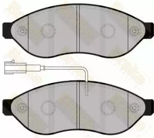 Комплект тормозных колодок, дисковый тормоз Brake ENGINEERING PA1754