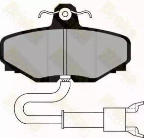 Комплект тормозных колодок, дисковый тормоз Brake ENGINEERING PA527