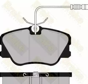 Комплект тормозных колодок, дисковый тормоз Brake ENGINEERING PA532