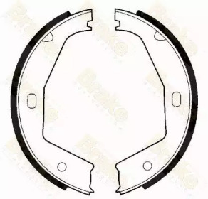 Комплект тормозных колодок, стояночная тормозная система Brake ENGINEERING SH2413