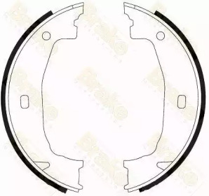 Комплект тормозных колодок, стояночная тормозная система Brake ENGINEERING SH2555