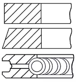 Комплект поршневых колец GOETZE ENGINE 08-435700-00