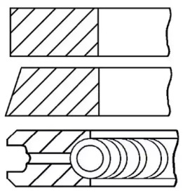 Комплект поршневых колец GOETZE ENGINE 08-306700-00