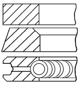 Комплект поршневых колец GOETZE ENGINE 08-140600-00