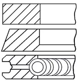 Комплект поршневых колец GOETZE ENGINE 08-336500-00