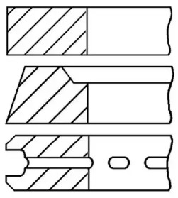 Комплект поршневых колец GOETZE ENGINE 08-520107-00