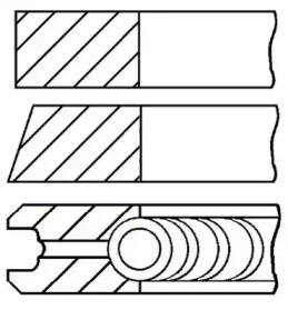 Комплект поршневых колец GOETZE ENGINE 08-116107-00